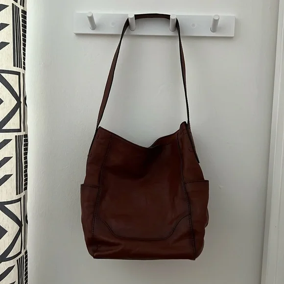 Frye Bags Frye Leather Side Pocket Hobo Cognac Poshmark